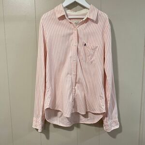 Abercrombie & Fitch Pink White Striped Button Down Shirt Women’s Medium